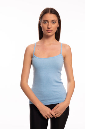 Светлосин памучен потник 6271