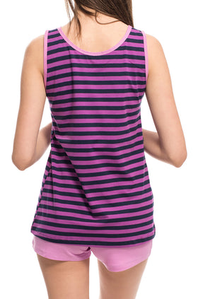 Домашен комплект "Лилаво-черно райе" 3301