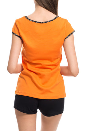 Оранжево-черен домашен комплект 3326