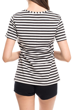 Домашен комплект "Черно-бяло райе 2" 3302