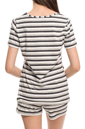 Домашен комплект "Сиво-бежово райе" 3302