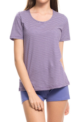 Домашен комплект "Ситно лилаво райе" 3302