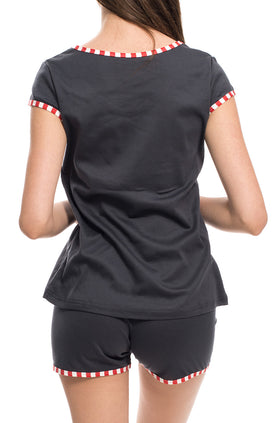 Тъмносив домашен комплект 3326