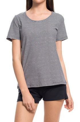 Домашен комплект "Ситно черно-бяло райе" 3302