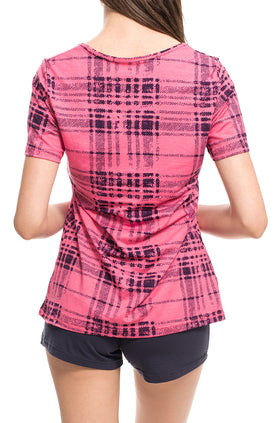 Домашен комплект "Розово каре" 3302