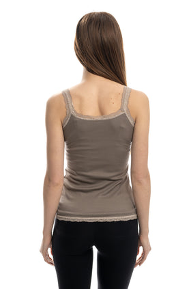 Памучен корсаж, цвят какао 6469