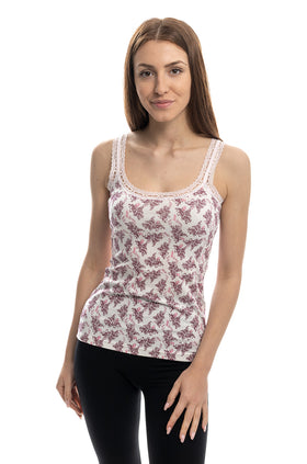 Памучен потник с щампа "Нежен цвят 2" 64691