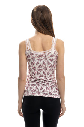 Памучен потник с щампа "Нежен цвят 2" 64691