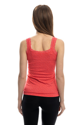 Памучен потник с щампа "Коралови цветчета" 64691