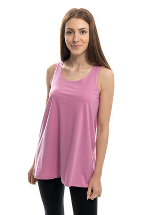 Розов разкроен памучен потник 660