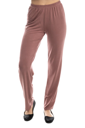 Летни памучни панталони, цвят пепел от рози 7124