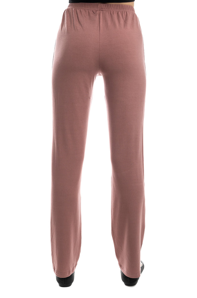 Летни памучни панталони, цвят пепел от рози 7124