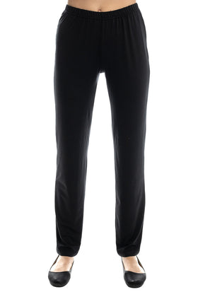 Черни летни памучни панталони 7124