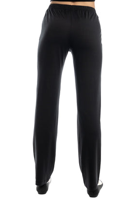 Черни летни памучни панталони 7124