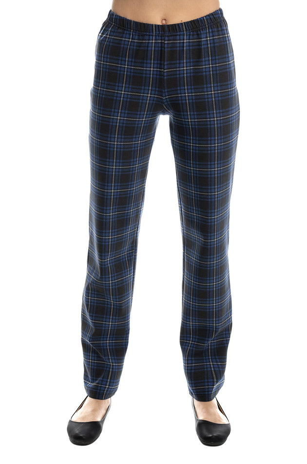 Летни памучни панталони "Синьо каре" 7123