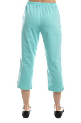 Тюркоазени панталони от памучна вата 71282