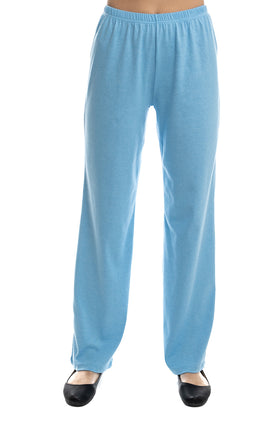 Светлосин панталон от памучен рипс 7125