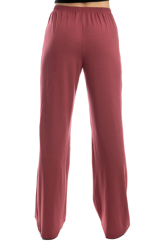Свободни памучни панталони, цвят бордо 71241