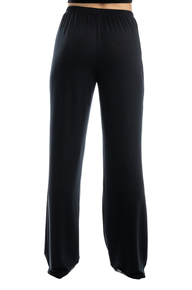 Черни свободни памучни панталони 71241
