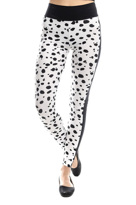 Микрофибърен клин "Далматин" с черни кант и колан 34321