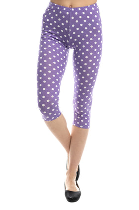 Памучен клин с щампа "Лилаво на бели точки" 3421 (7/8)