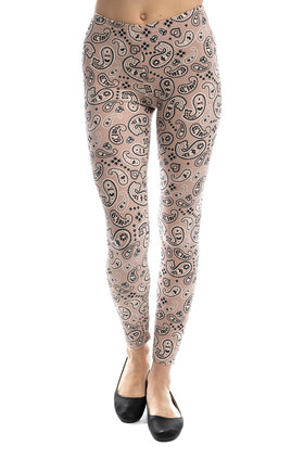 Памучен клин с щампа "Розов кашмир" 3423