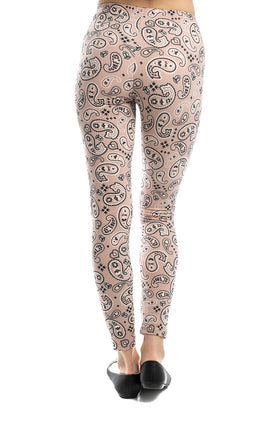 Памучен клин с щампа "Розов кашмир" 3423