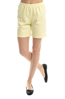 Жълти бермуди от памучна вата 71281