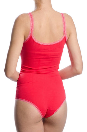 Памучно дамско боди, цвят корал Б-456 (бикина)