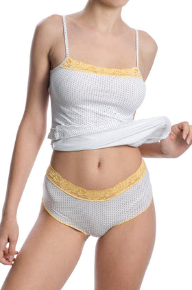 Комплект, памучни корсаж и боксер, щампа на точки 6463