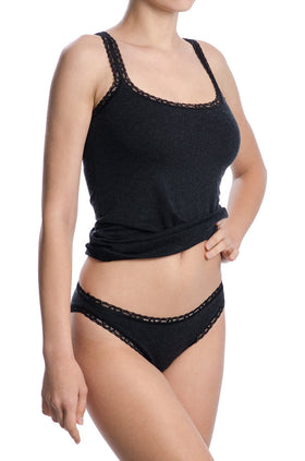 Комплект, черни вълнени корсаж и бикина 6474+2388