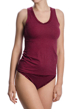 Вълнен корсаж, цвят бордо 655