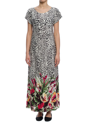 Дълга памучна рокля "Джунгла" 801