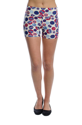 Микрофибърни шорти , щампа "Значки" 343-20