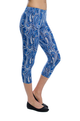 Памучен клин с щампа "Син Кашмир" 3421