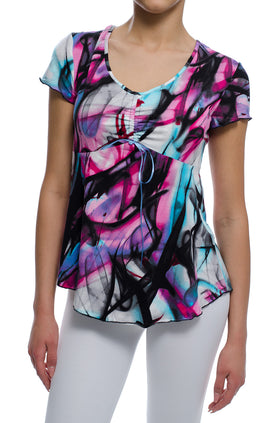 Памучна блуза, щампа "Дим" 562