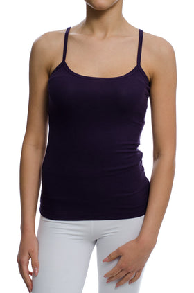 Тъмнолилав памучен потник 6271