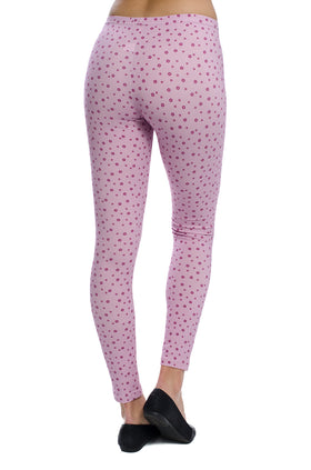 Памучен клин с щампа "Розово на цикламени цветчета" 3423