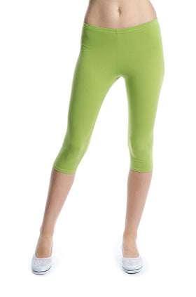 Ябълковозелен памучен клин 342-К (3/4)