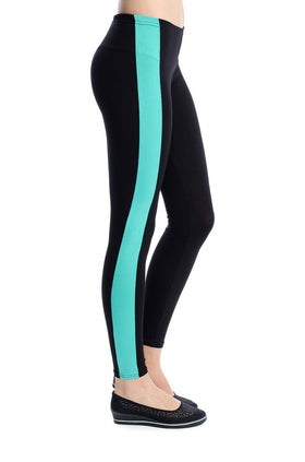 Черен памучен клин с кант, цвят мента 34202