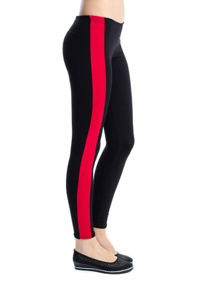 Черен памучен клин с червен кант 34202