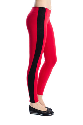 Червен памучен клин с черен кант 34202