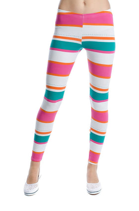 Памучен клин, щампа "Цветно райе" 3423