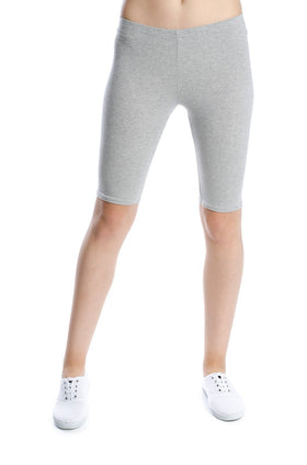 Светлосиво-меланжирани памучни бермуди 342-С