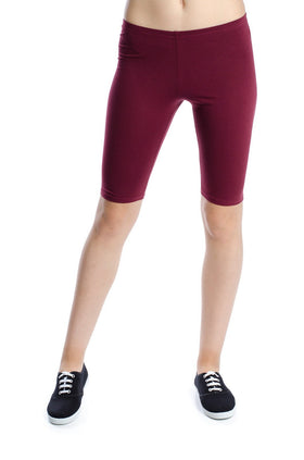 Памучни бермуди, цвят бордо 342-С