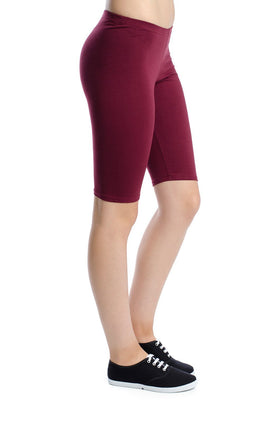 Памучни бермуди, цвят бордо 342-С