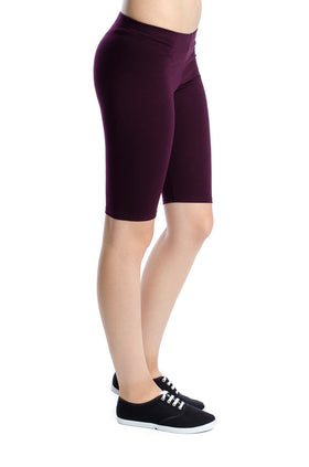 Памучни бермуди, цвят патладжан 342-С