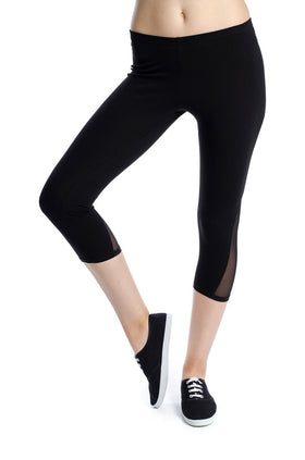 Черен памучен клин с тюлен елемент 342-2 (7/8)