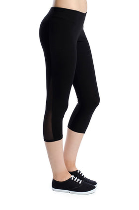 Черен памучен клин с тюлен елемент 342-2 (7/8)