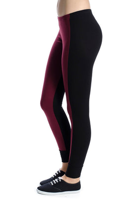 Черно-вишнав спортен памучен клин 34203